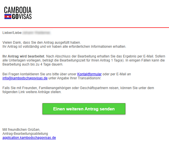 Kambodscha visa email ausstehend Kambodscha visa email ausstehend