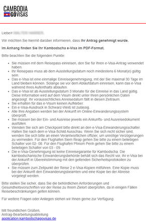 Kambodscha visum email genehmigt mini